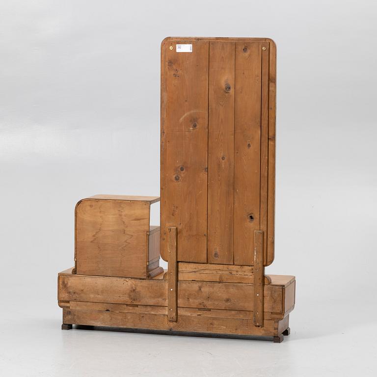 Hall furniture with mirror, Art Deco, first half of the 20th century.