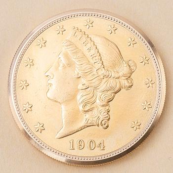 Rolex, "Coin Watch", "Twenty Dollars 1904", ca 1968.