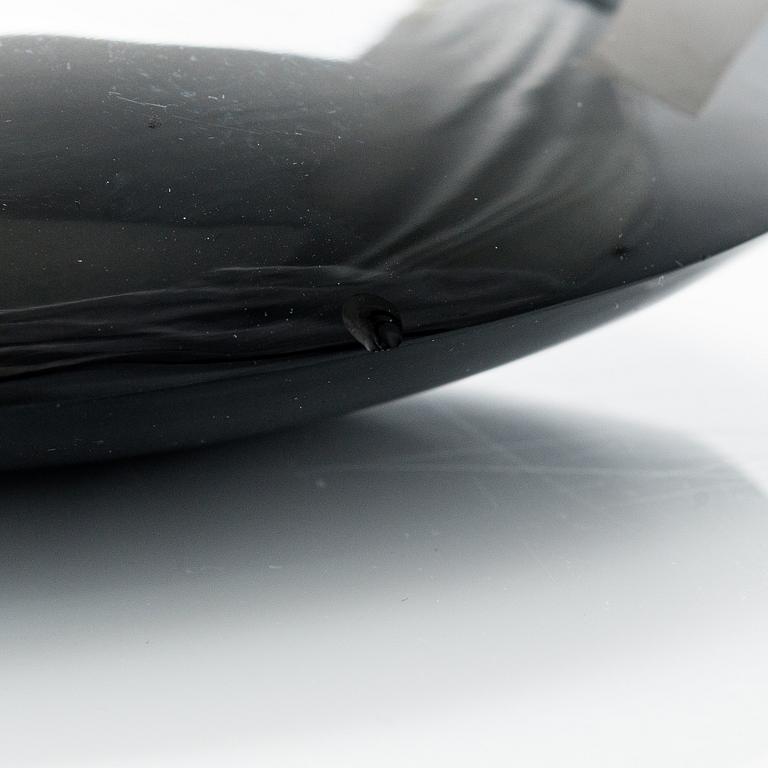 Timo Sarpaneva, glasskulptur, modell 3592 "Svart Lansett", signerad Timo Sarpaneva -58.