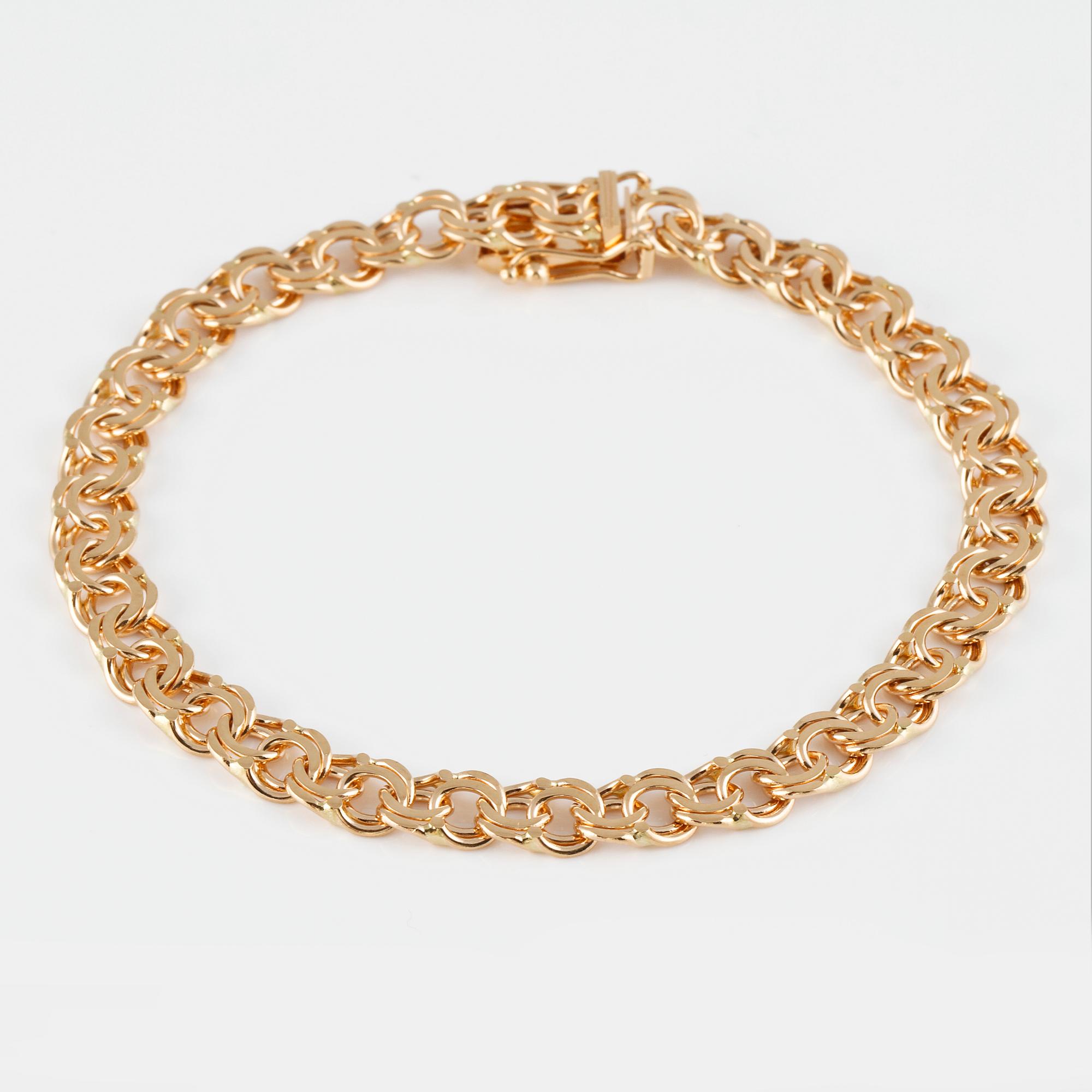 ARMLÄNK, 18K guld, Jo-Ans Guld, Köping, 1983. Vikt 12,0 gram.