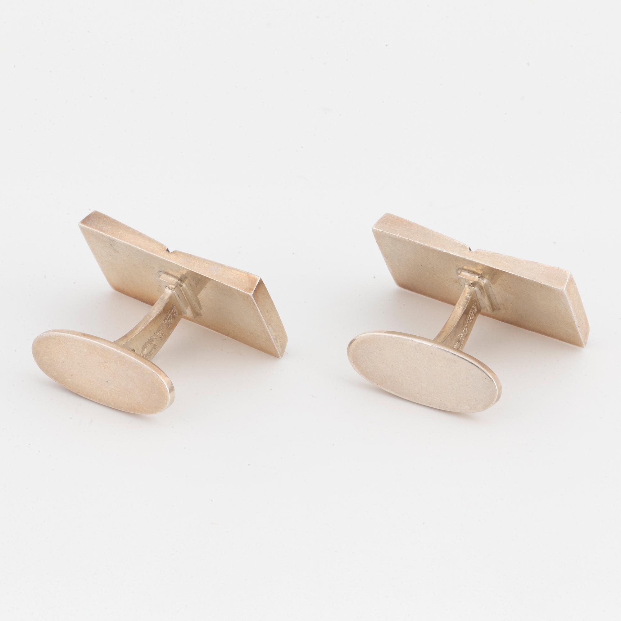 GEORG JENSEN, manschettknappar, silver.