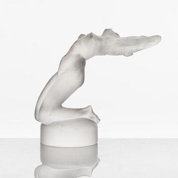 Lalique, sculpture / hood ornament, glass.