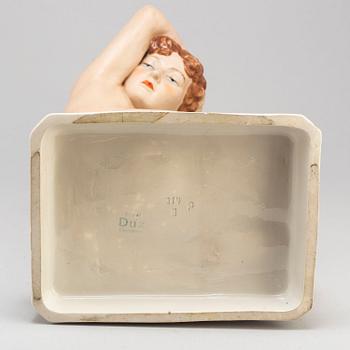 ELLY STROHBACH-KÖNIG, a porcelain sculpture, Royal Dux mid 20th century.