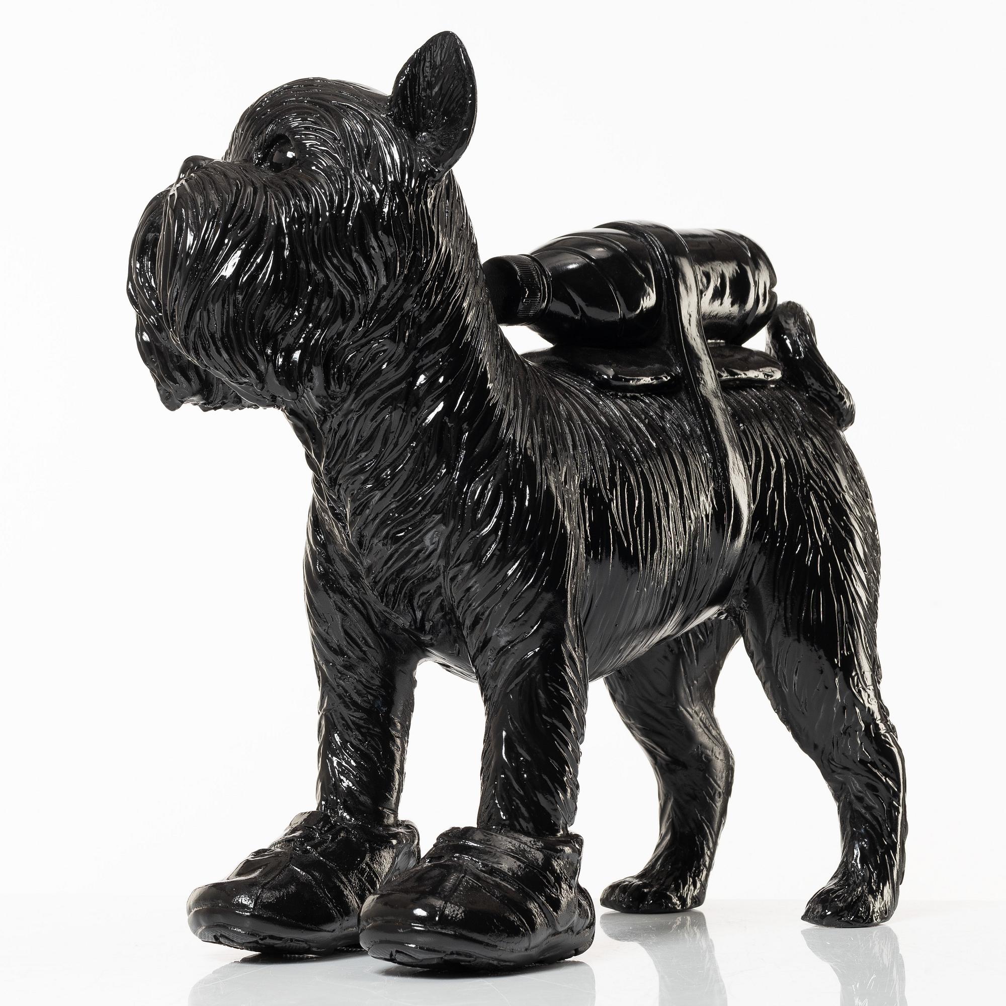 William Sweetlove, "Cloned Griffon Bruxellois with pet bottle" (Black).