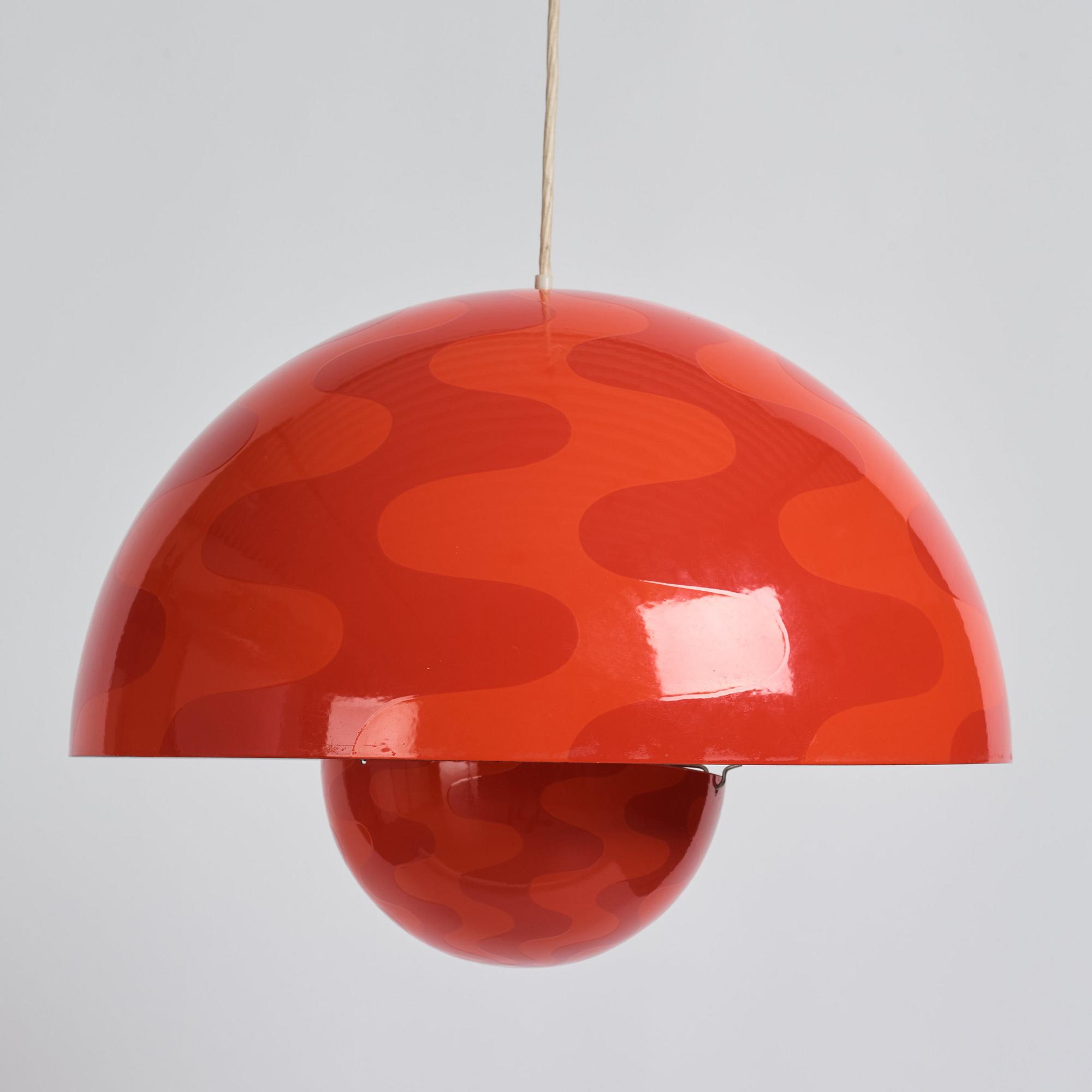 Verner Panton, a 'Flower Pot', ceiling lamp, Louis Poulsen, Denmark, 1970s.