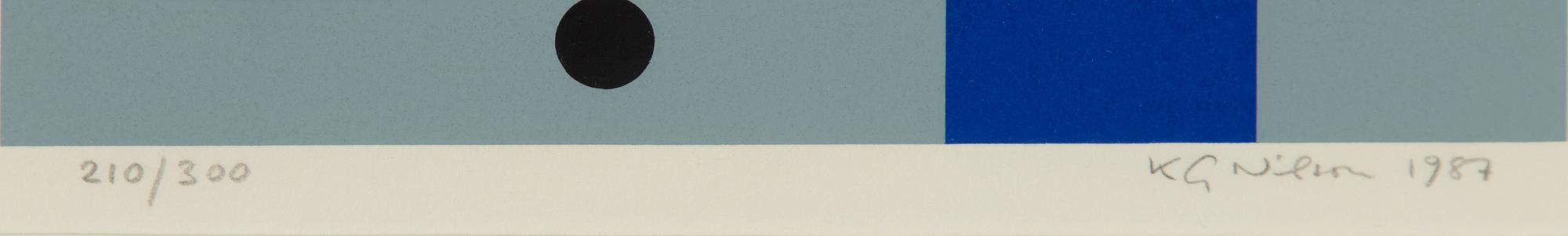 KG Nilson, silkscreen in colours, signed and individually numbered 210/300.