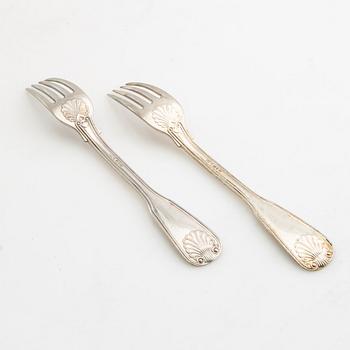 Twelve silver forks, I Sundström, Stockholm, 1916.