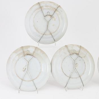 Six Chinese porcelain plates, mid 19th Century.