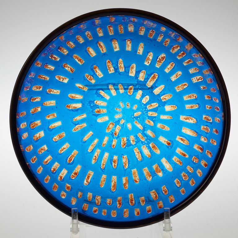 A Sven Palmqvist Ravenna glass bowl, Orrefors 1975.