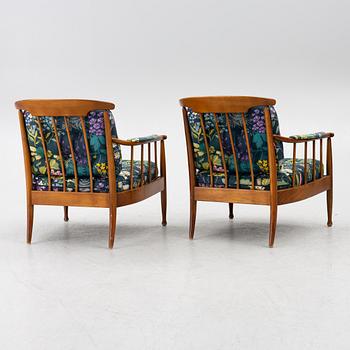 Kerstin Hörlin-Holmquist, armchairs a pair, "Skrindan", OPE-Möbler, second half of the 20th century.