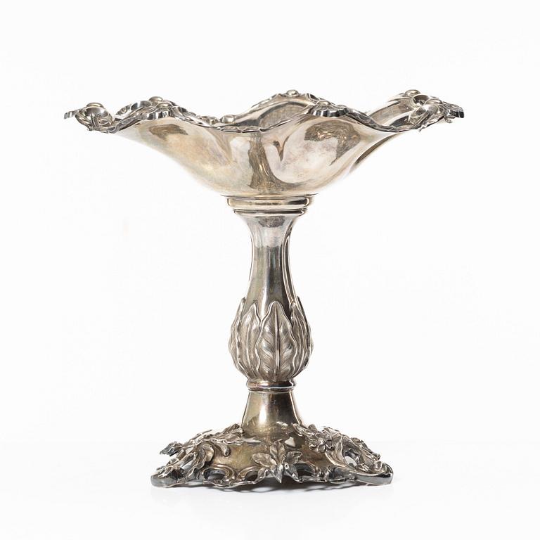 Gustaf Möllenborg, Feron, bowl on foot, silver, Stockholm, 1986.