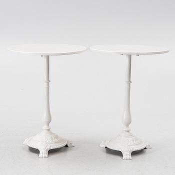 A pair of café tables, around 1900.