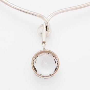 Sterlingsilver and rock crystal necklace.