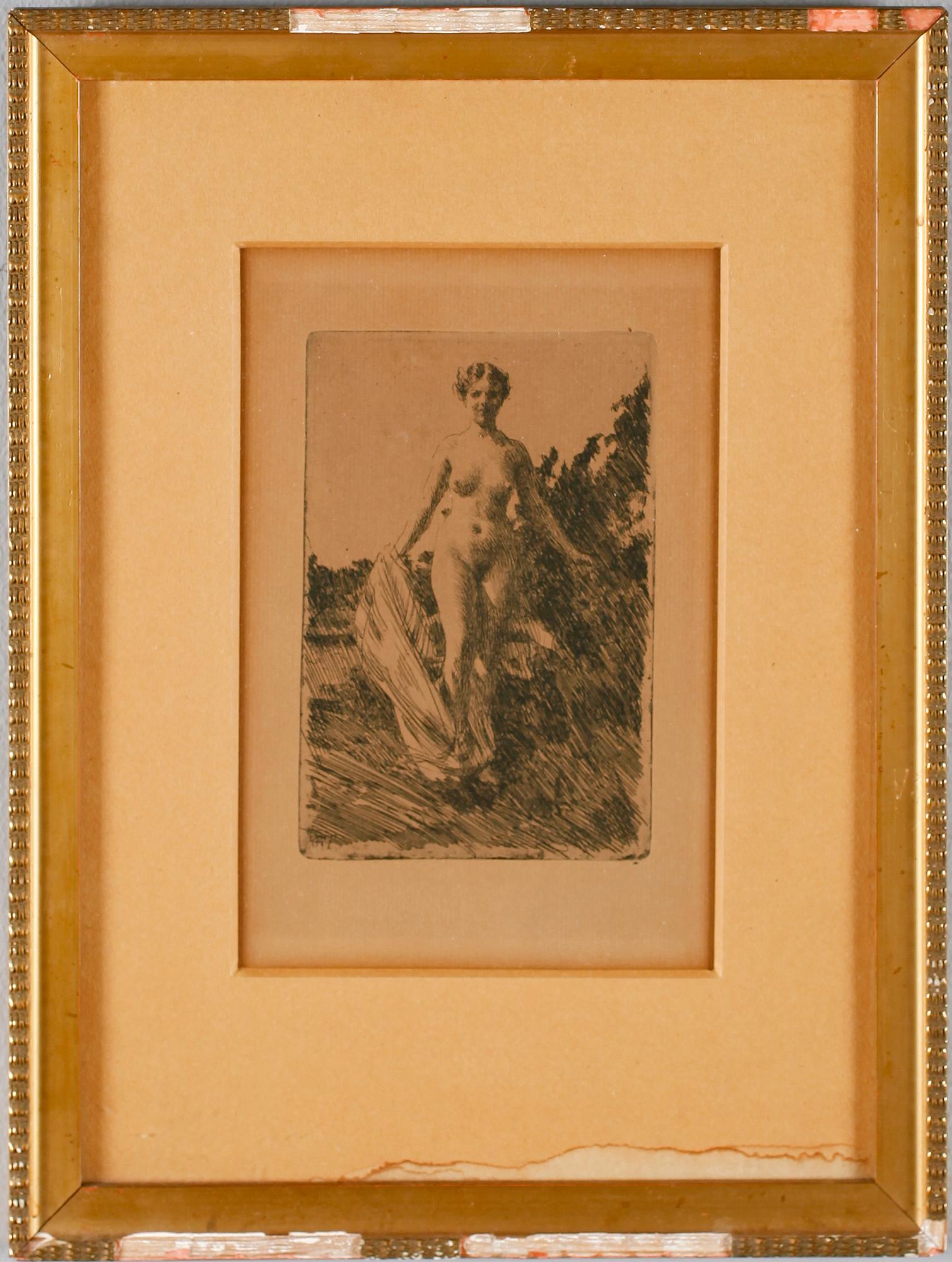 ANDERS ZORN, etsning, ej signerad.