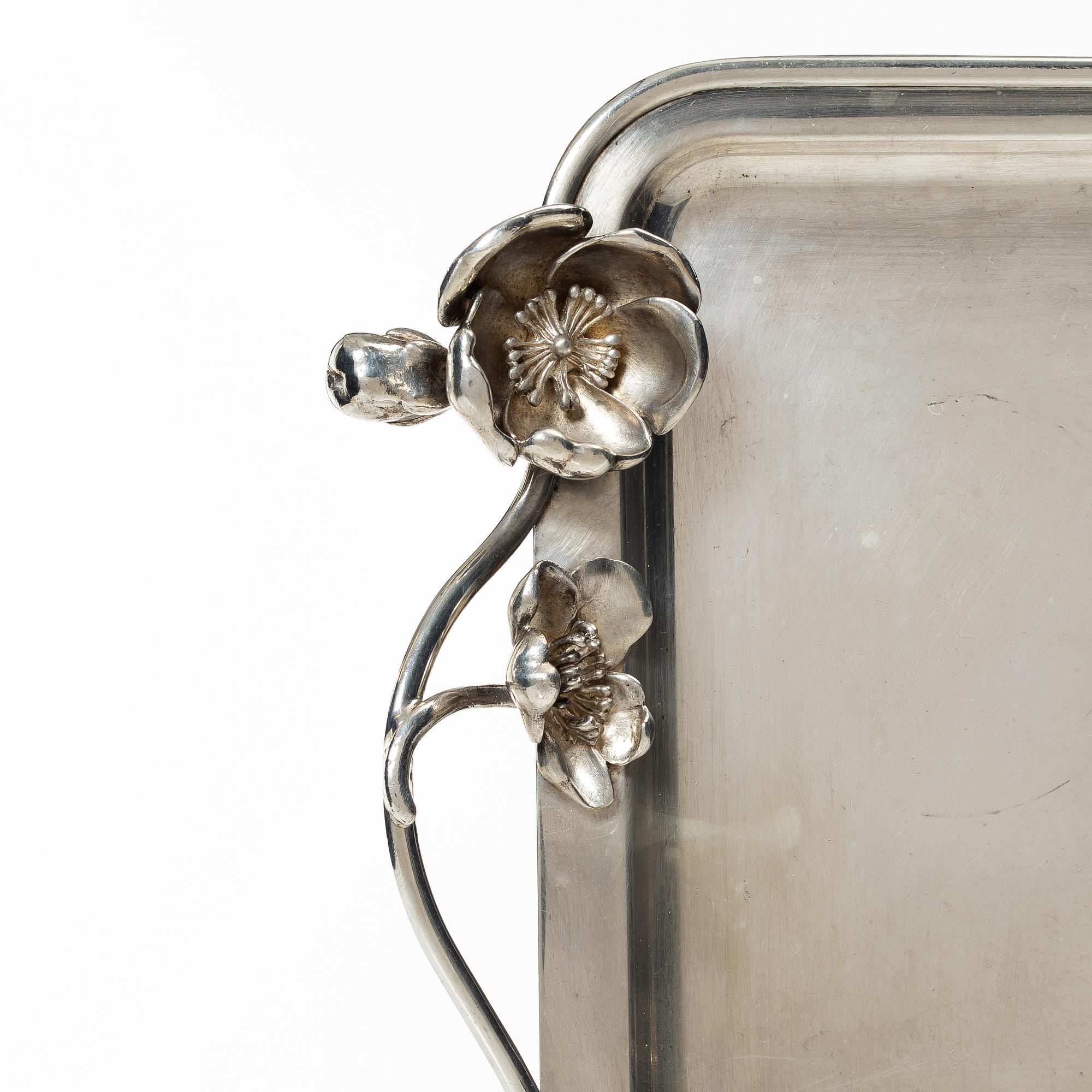 Christofle, tray, silverplate, late 20th century.