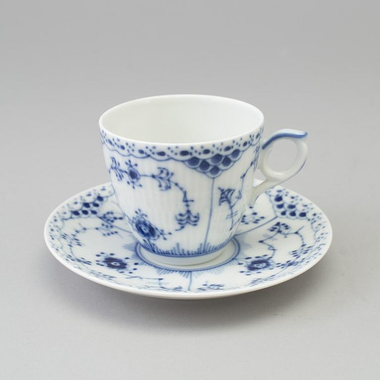 A porcelain tea and coffee service from Royal Copenhagen, Denmark.