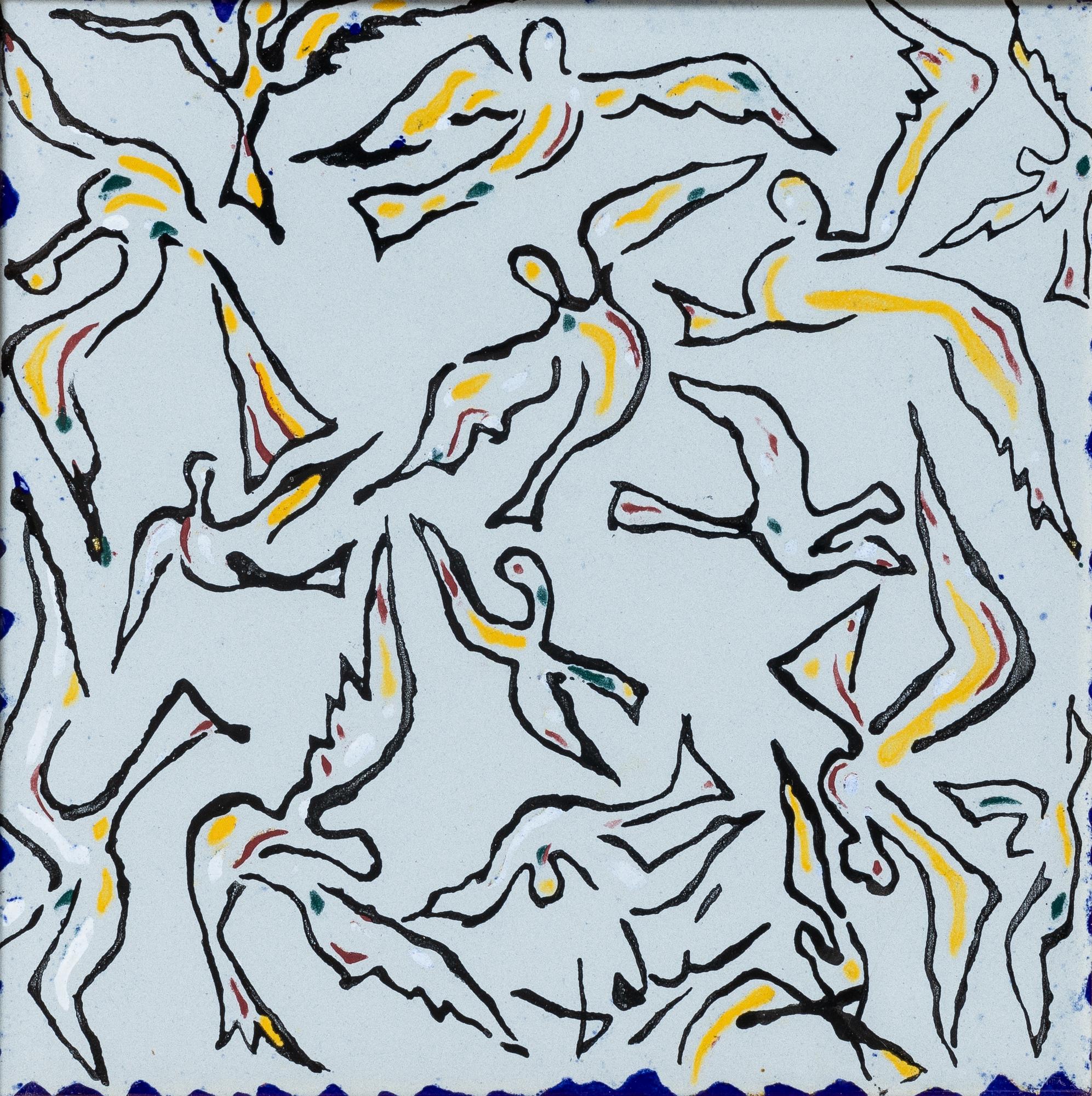 Salvador Dalí, efter., kakelplattor, ett par.