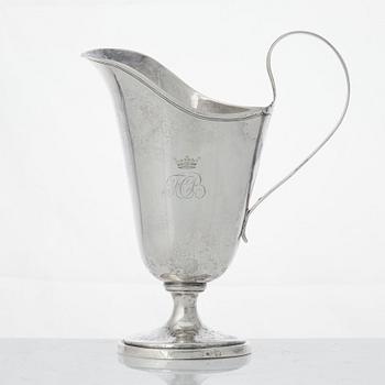 A Swedish late Gustavian jug and bowl, mark of Pehr Zethelius, Stockholm 1796 and 1804.