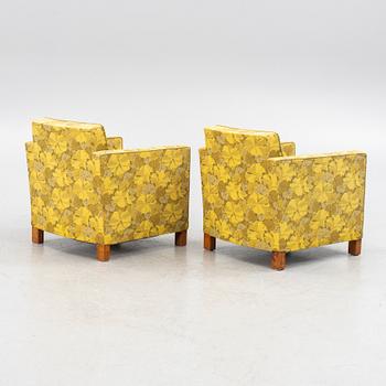 Armchairs, a pair, functionalist style, 1930s.