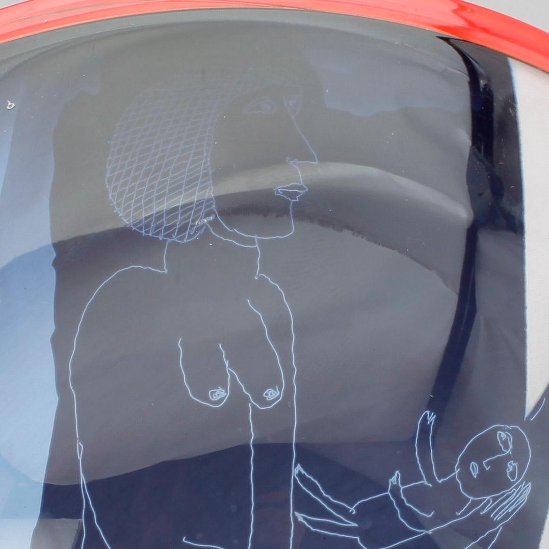 SKÅL, glas, Ann Wärff, signerad.