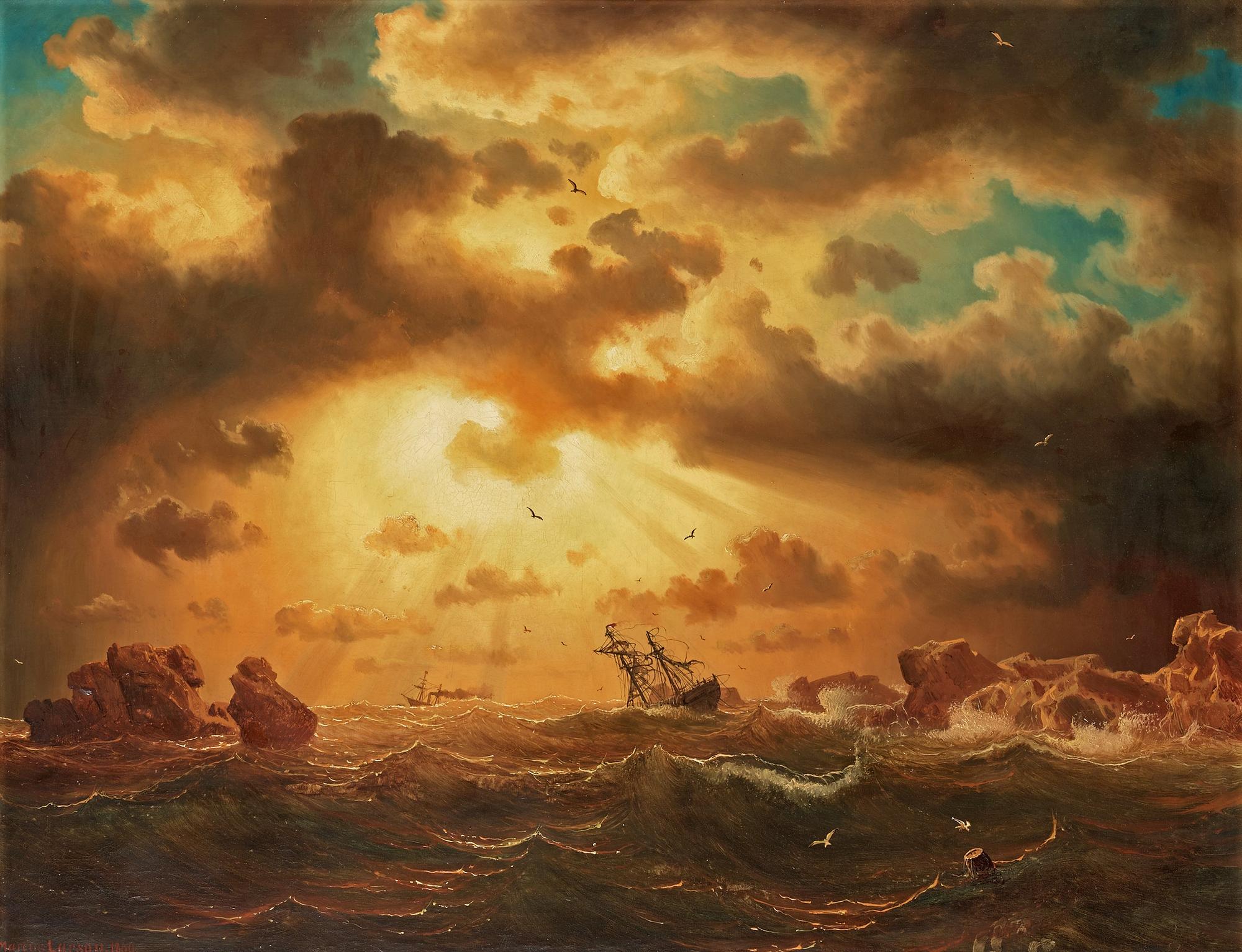 Marcus Larsson, Skeppsbrott under glödande himmel.