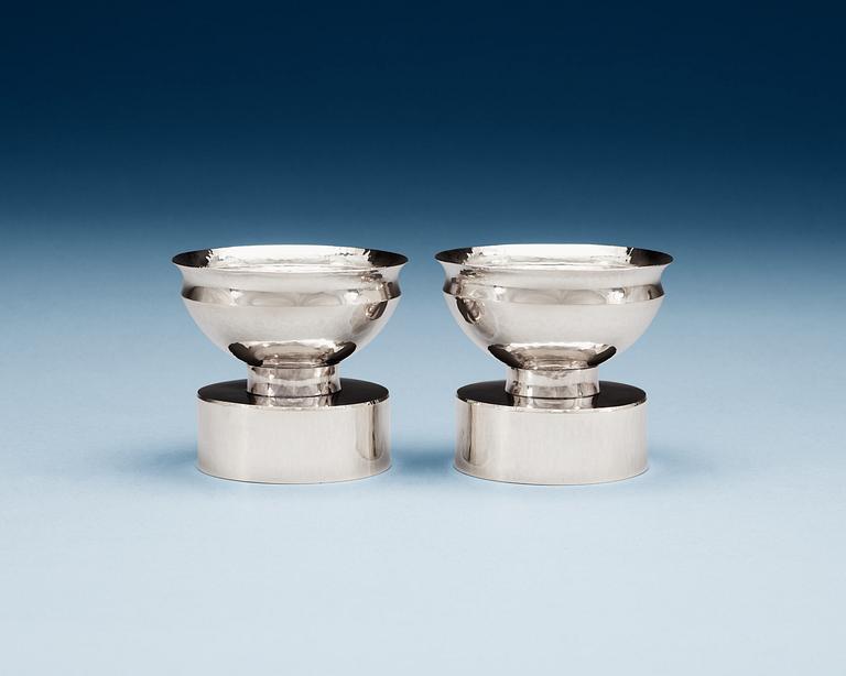 A pair of Martin Öman silver candlesticks, Malmö 1976.