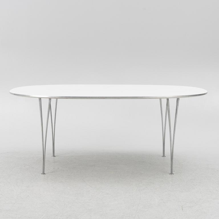 Bruno Mathsson, & Piet Hein, dining table, "Superellipse", Fritz Hansen, Denmark, 1987,