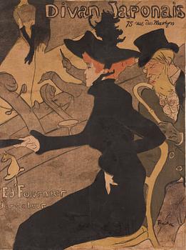 Henri de Toulouse-Lautrec, Colour lithograph printed on wove paper, with printed signature, 1893.