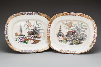 MATSERVIS, flintgods, 59 delar, "Japan", Rörstrand. 1900-talets början.