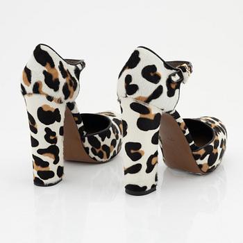 Marni, a pair of leopard coloured cows hair pumps, size 36 1/2.