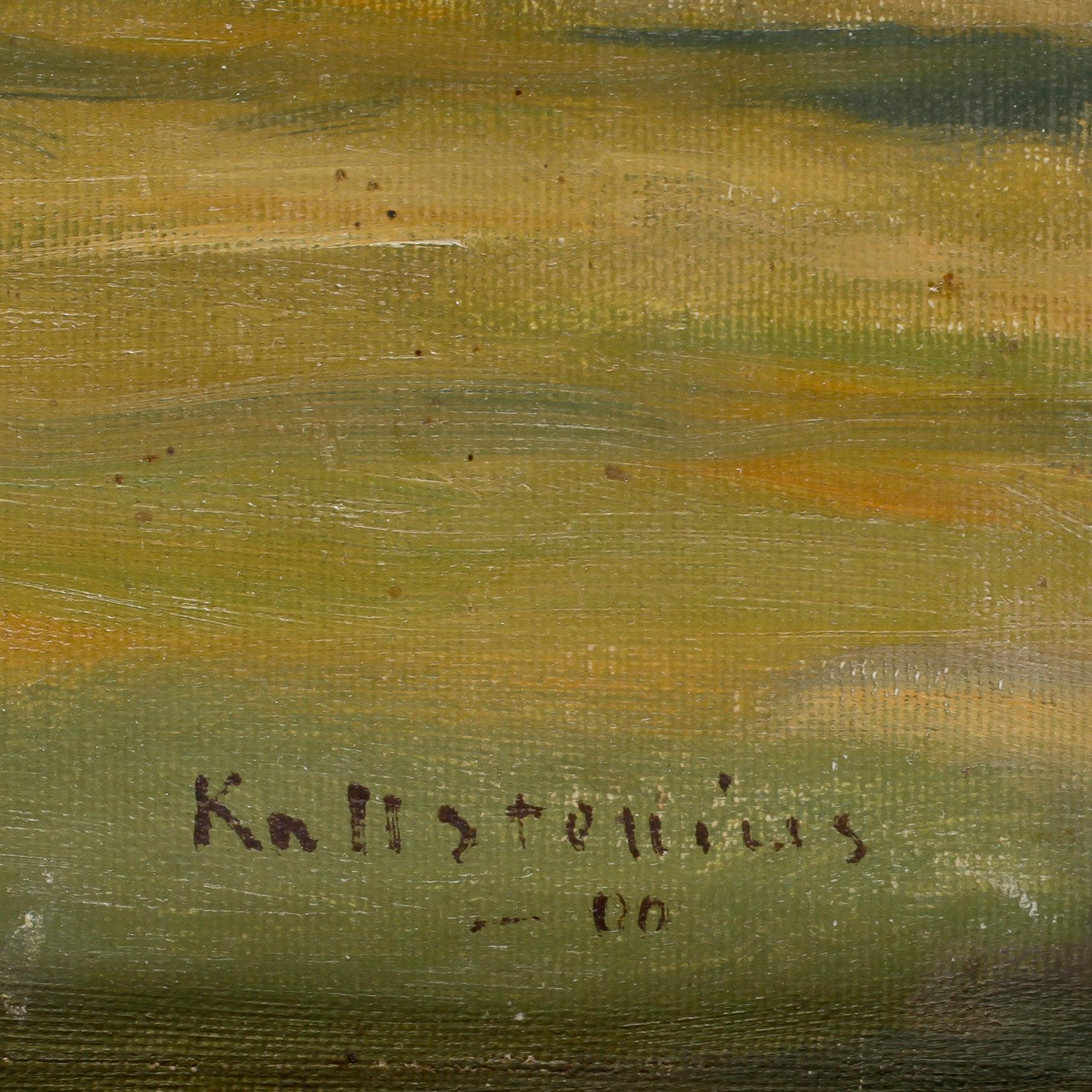 GOTTFRID KALLSTENIUS, olja på pannå, signerad och daterad 00.
