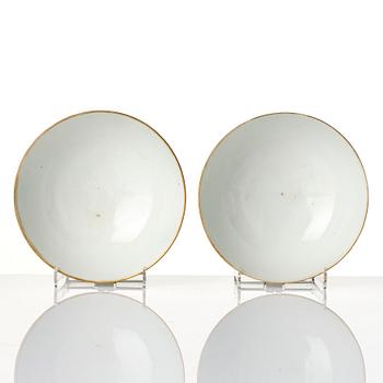 Skålar, ett par, porslin, Kina, sen Qingdynasti.