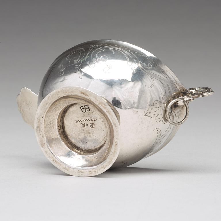 A Swedish 18th century silver brandy-bowl, mark of Johan Rudman, Gävle (1689-1727(1734)).