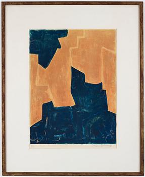 Serge Poliakoff, "Composition bleue et orange".