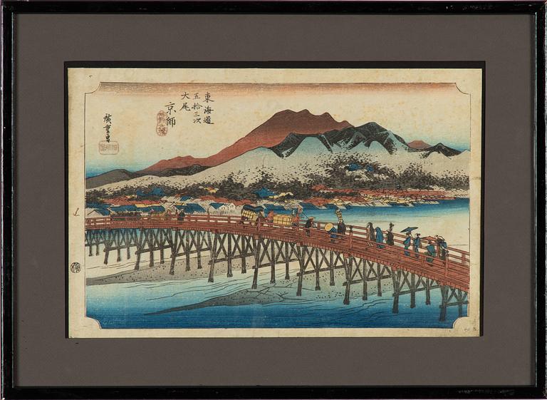 Ando Utagawa Hiroshige, woodblock print.