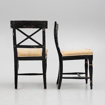 Four chairs, 19th Century.