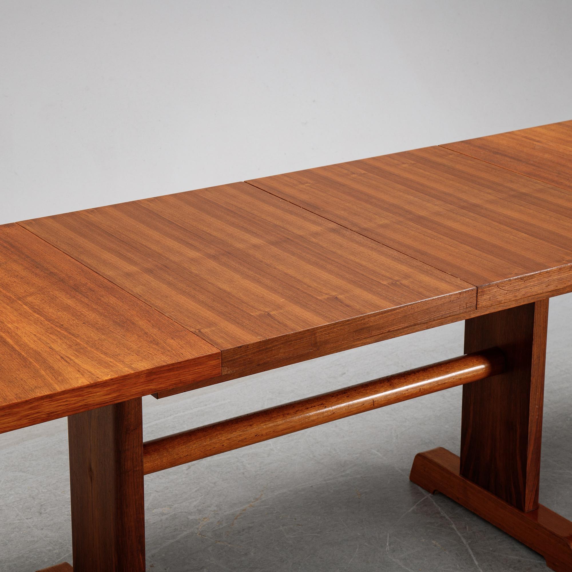 GA Berg, a teak dining table, 1940's/50's.