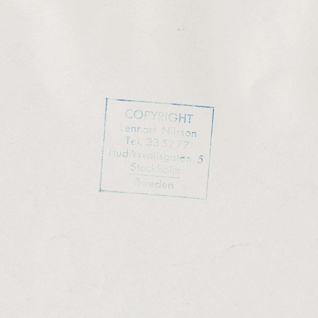 LENNART NILSSON, photograph with copyright stamp on verso. Vintage. With dedication by Ingmar Bergman.