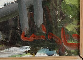 Olavi Laine, oil on panel, signed.