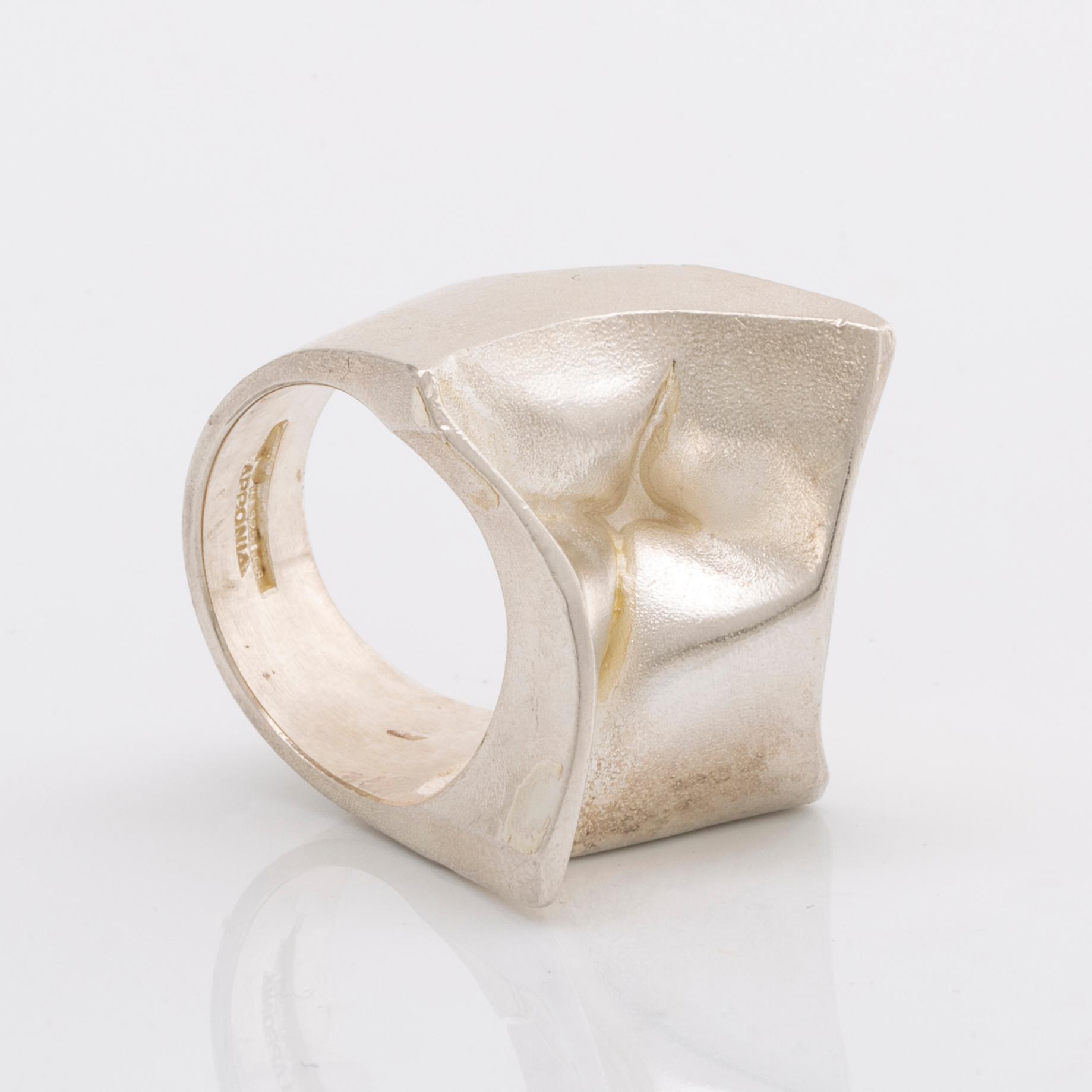 LAPPONIA ring silver, Finland 1980, size 53.