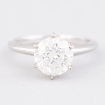 RING, briljantslipad diamant, 14K vitguld.