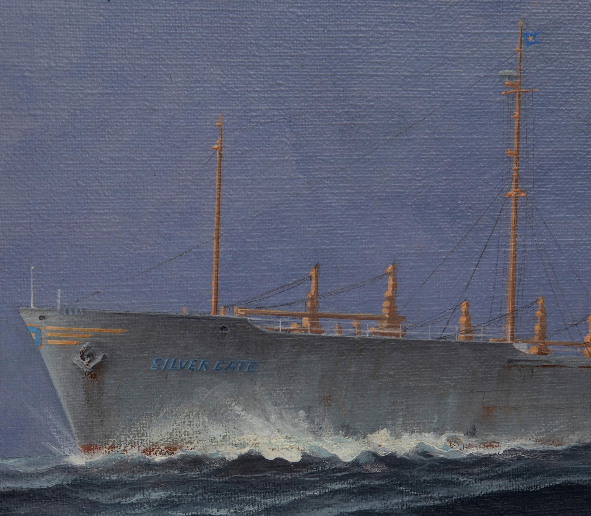 Okänd konstnär 1900-tal, Fartygsporträtt "m/s Silver gate".