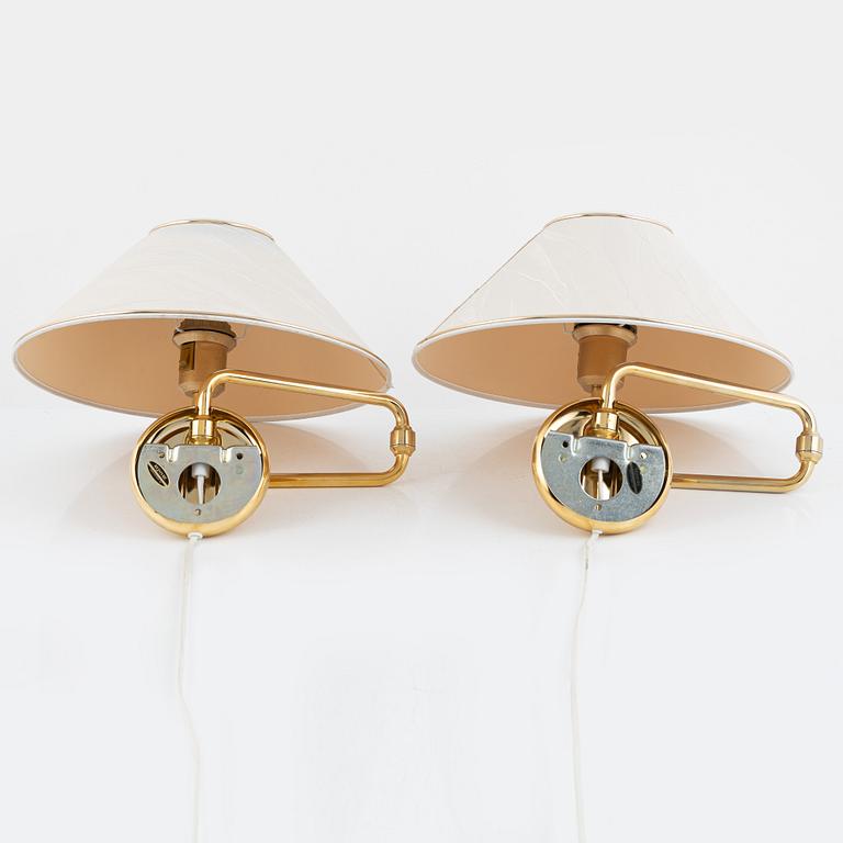 A pair of wall lights, Rejmyre Armaturfabrik (RAF), second half of the 20th Century.