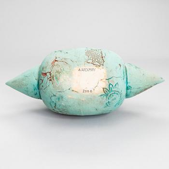 Anna Hackman, skulptur, "Random encounters", signerad A. Hackman 2000.