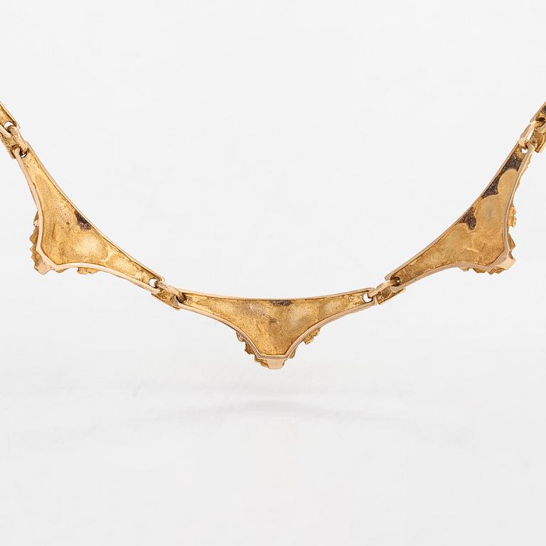 Björn Weckström, A 14K gold necklace 'Golden bridge' for Lapponia 1970.