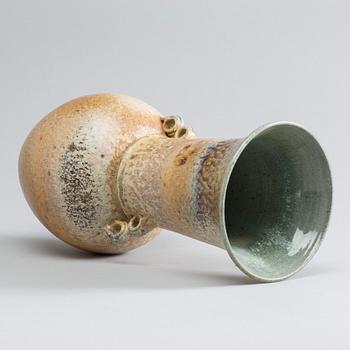 A 20th CENTURY AAGE BIRCK STONEWARE VASE.