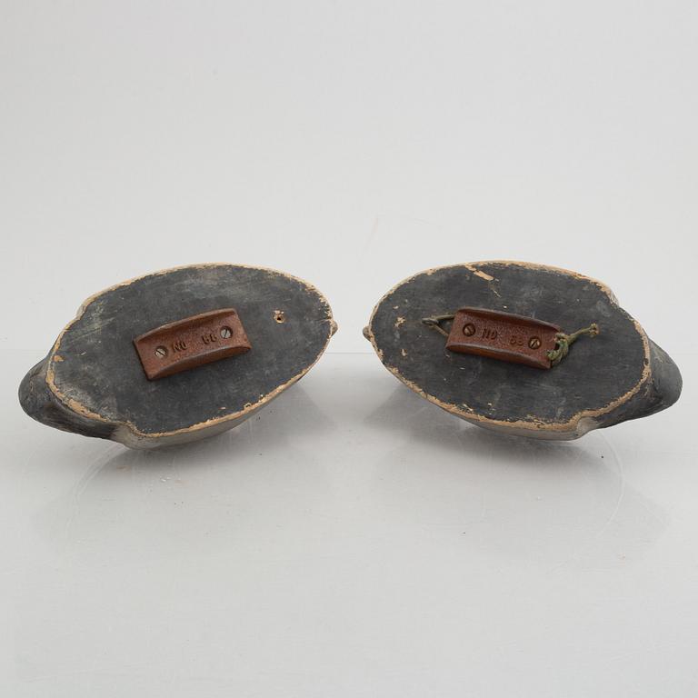 A set of four decoy ducks, first half of the 20th Century.