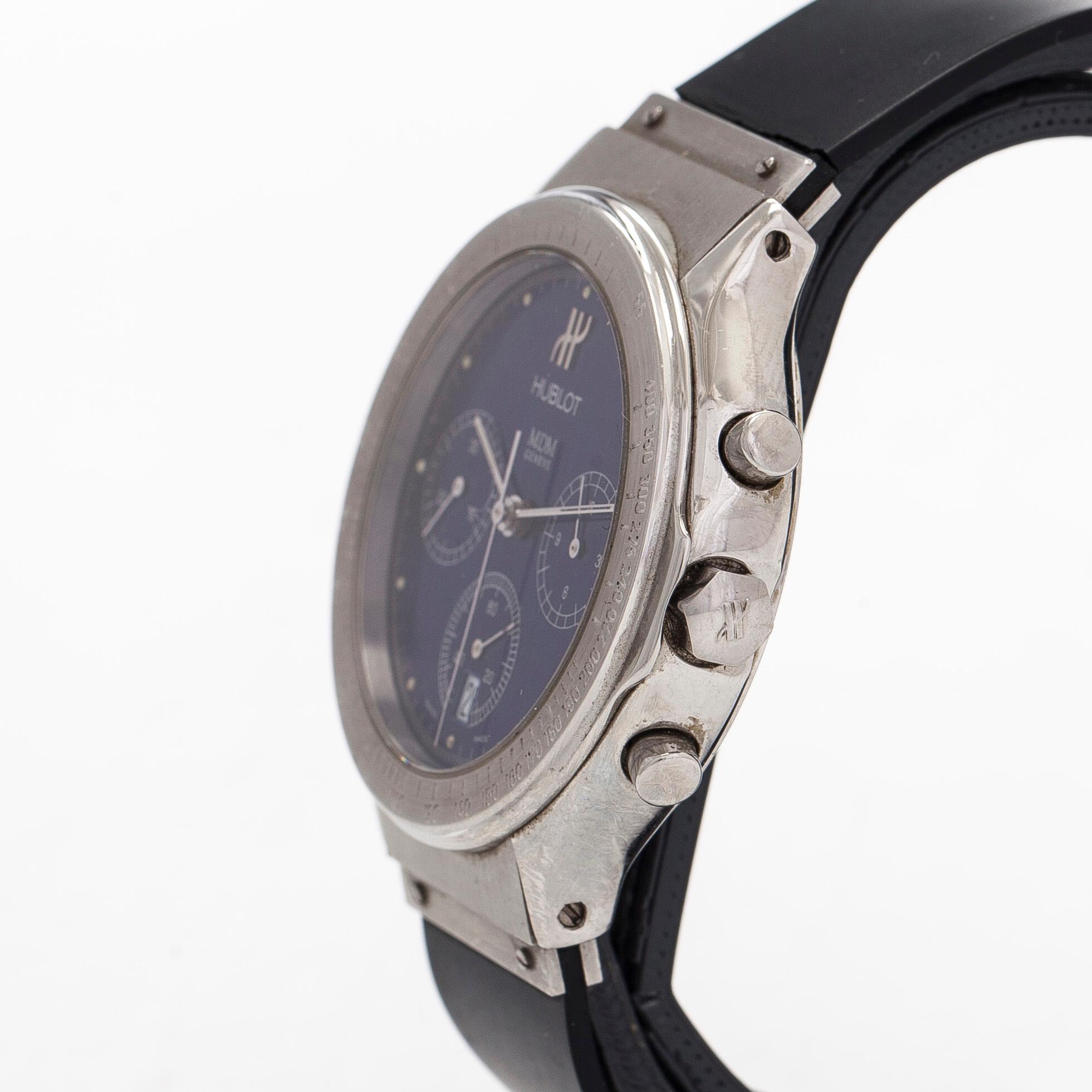 Hublot, MDM, chronograph, wristwatch, 37 mm.