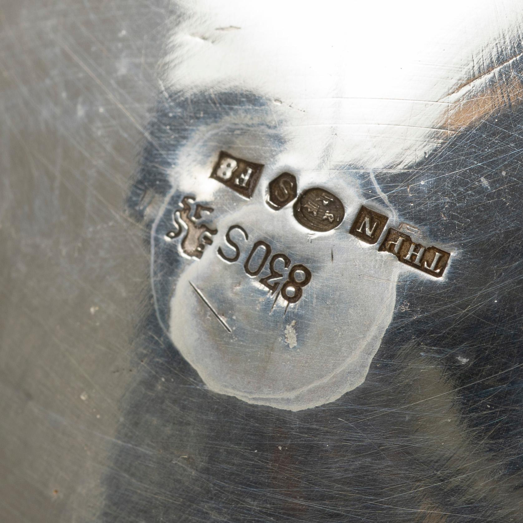 Norwegian Filigree Factory, coffee pot, silver, Oslo, Norway, 1930s.