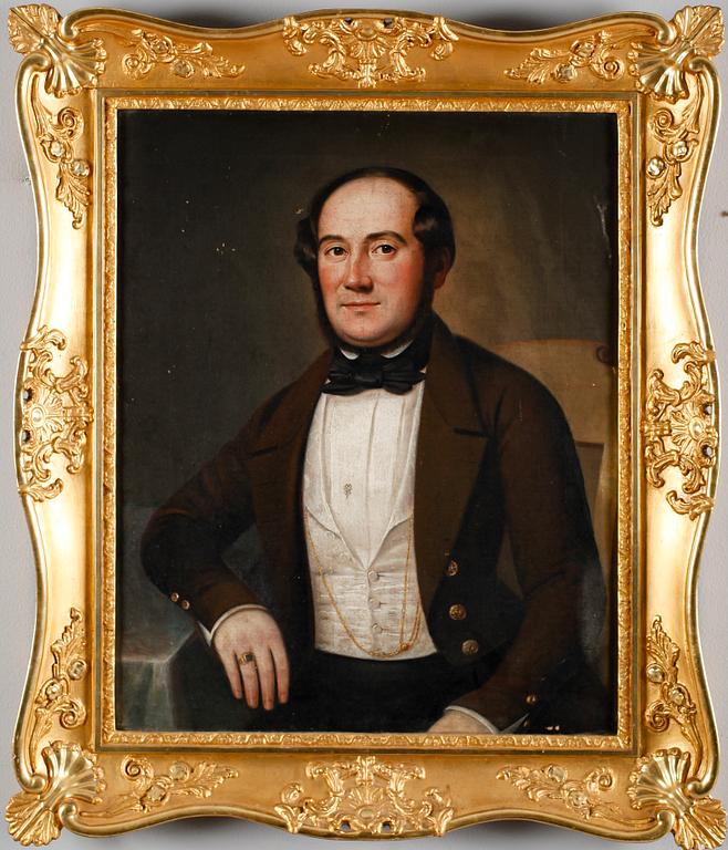 OKÄND KONSTNÄR, olja på duk, 1800-tal.